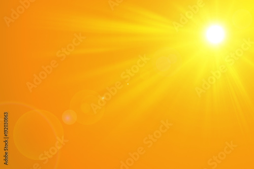 Sunny nature Summer abstract background with shining sun
 
