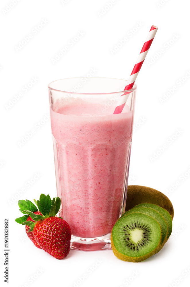 Smoothie with strawberry, yogurt, kiwi Smoothie with strawberry, yogurt, kiwi