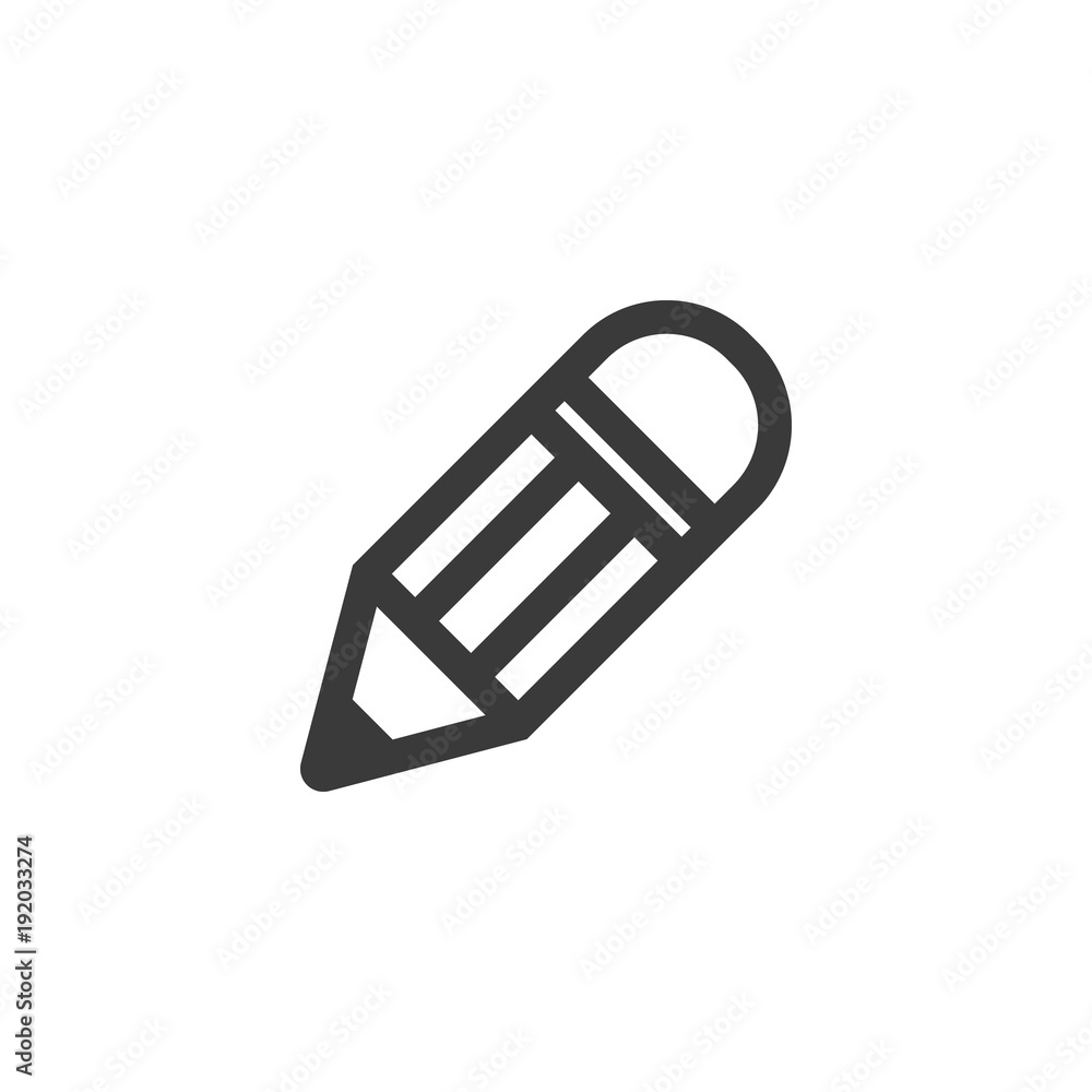 Simple outline pencil icon symbol