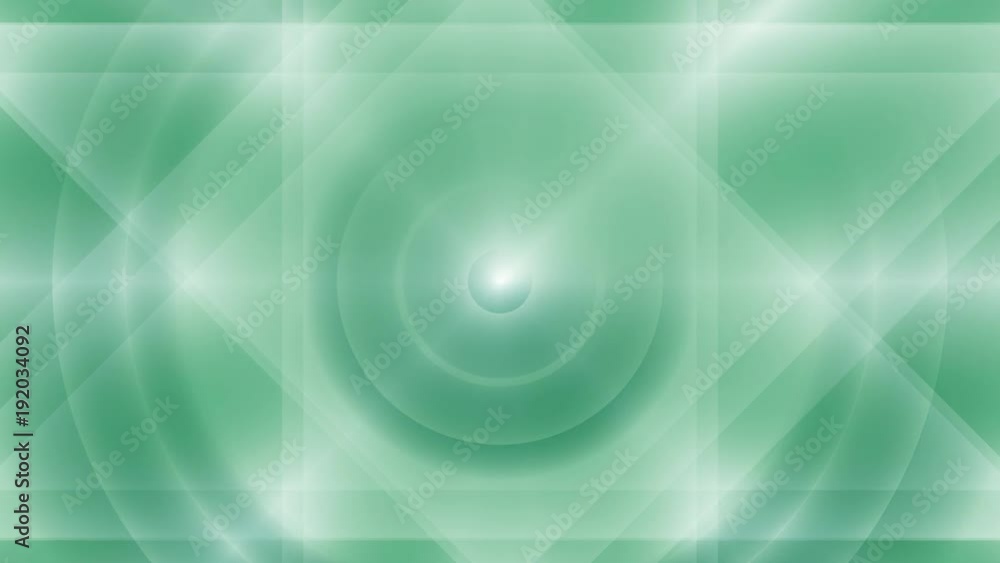 Digital background in green. Moving concentric circles and squares. Digital background in green. Moving concentric circles and squares.