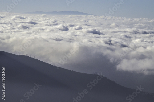 Blick   ber die Wolken  Teneriffa kanarische Insel  Spanien