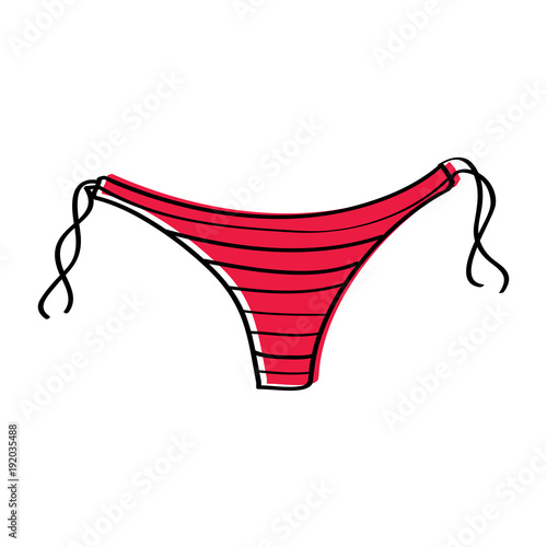 swimming panties underwear summer clothes fashion vector illustration