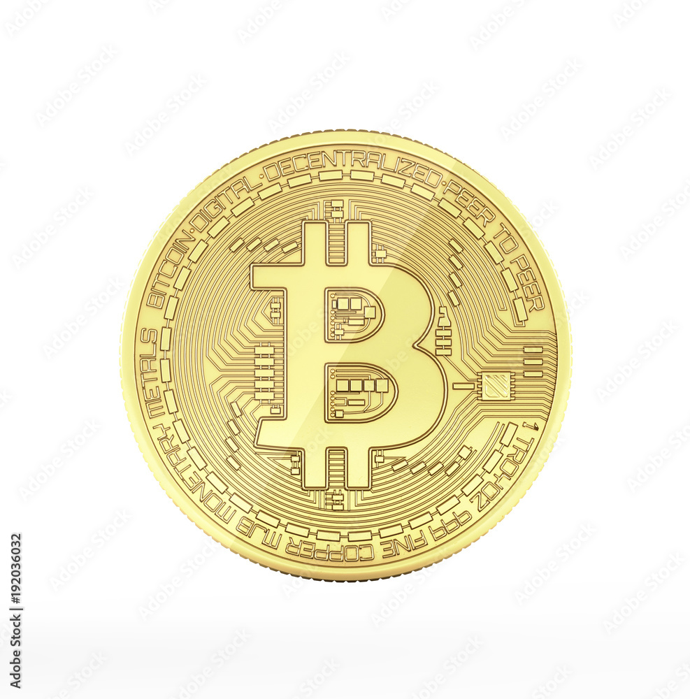 Bitcoin 3D isometric Physical bit coin in gold Digital currency Cryptocurrency Golden coin with symbol isolated on white background 3d render illustration without shadow Bitcoin 3D isometric Physical bit coin in gold Digital currency Cryptocurrency Golden coin with symbol isolated on white background 3d render illustration without shadow