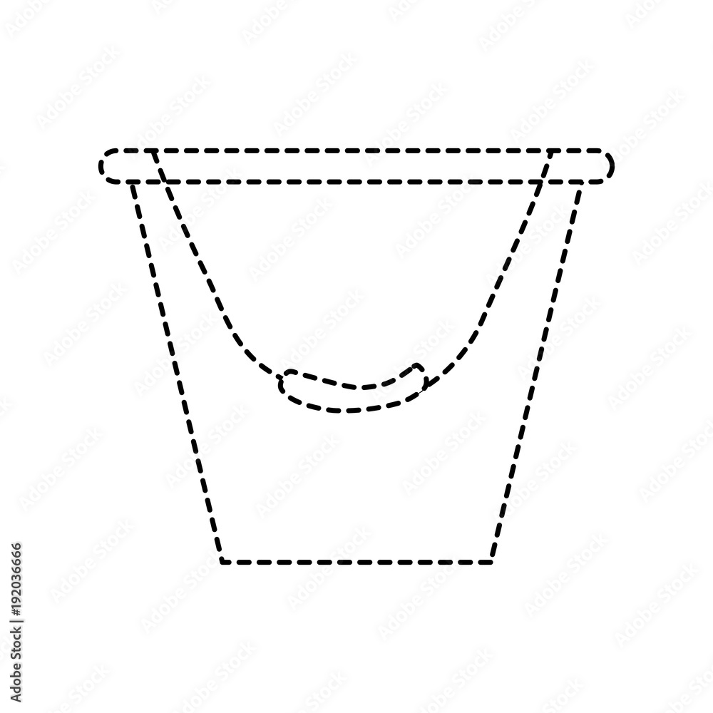 bucket container metal tool equipment vector illustration dotted line design bucket container metal tool equipment vector illustration dotted line design