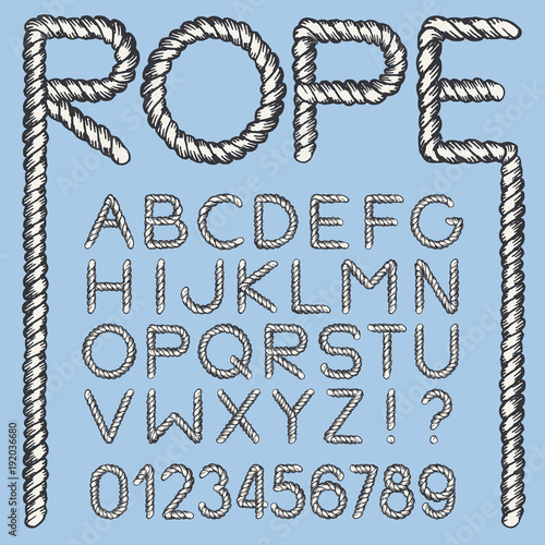 Nautical Rope Font