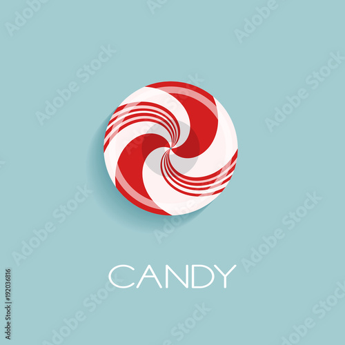 Bright poster with candy drop