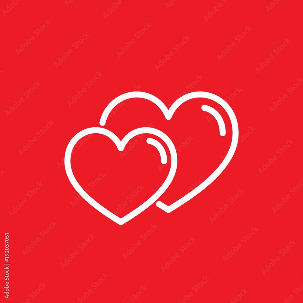 Heart flat vector icon Heart flat vector icon