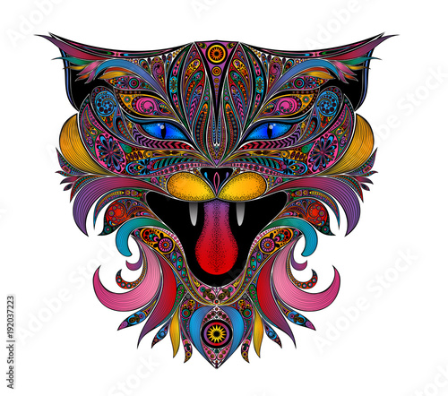 Beautiful color vector cat