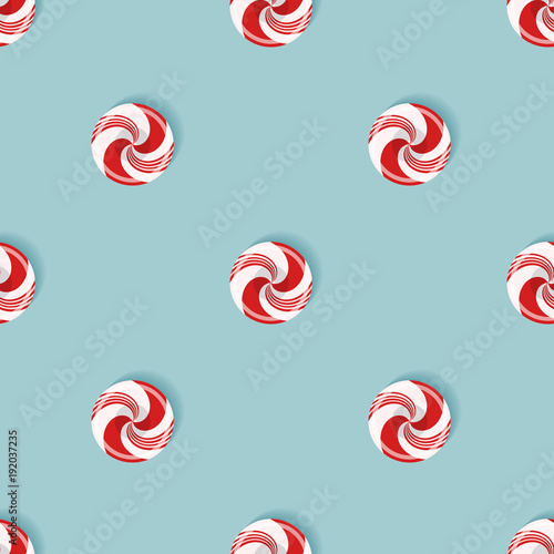 Seamless pattern with sugarplum lollypops