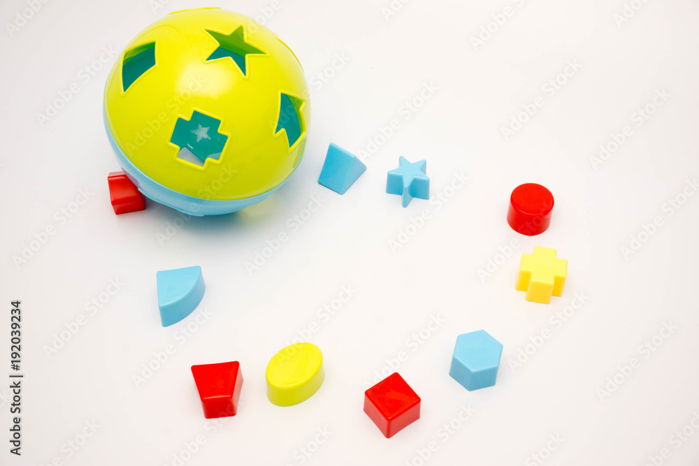 Fototapeta premium shape sorting ball on white background