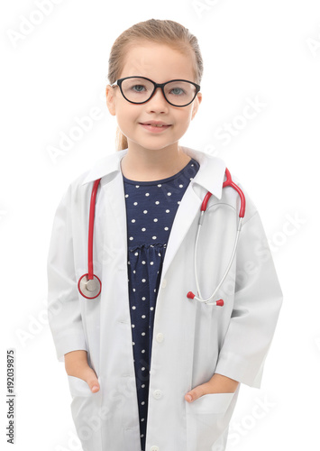 Cute little girl in doctor ...