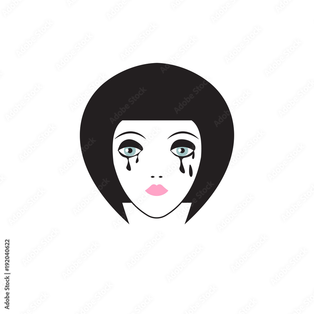 Pretty face with tears Pretty face with tears