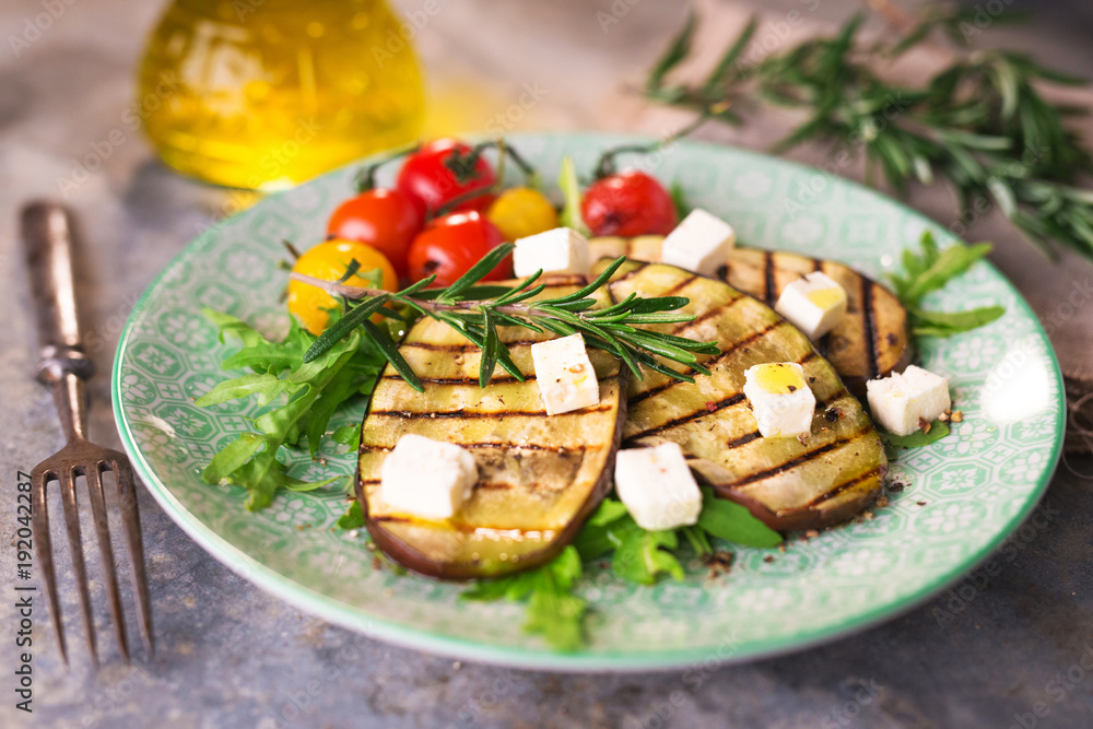 Griled eggplant with feta chese Griled eggplant with feta chese