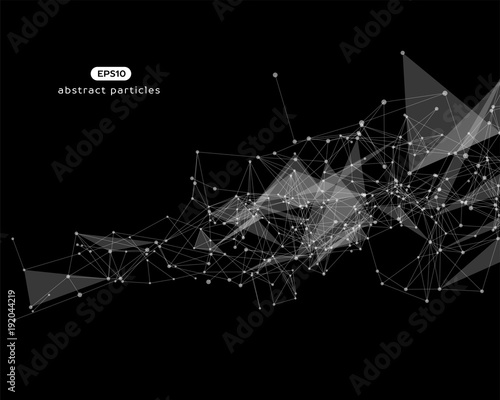 Vector background with abstract particles.