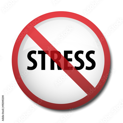 illustration of a sign prohibiting stress