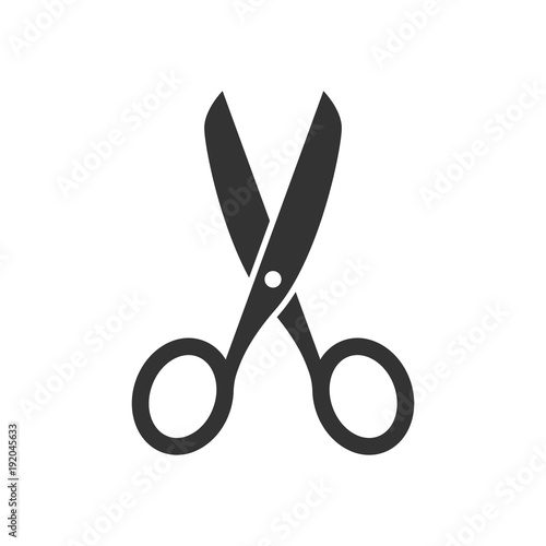 Scissors black icon