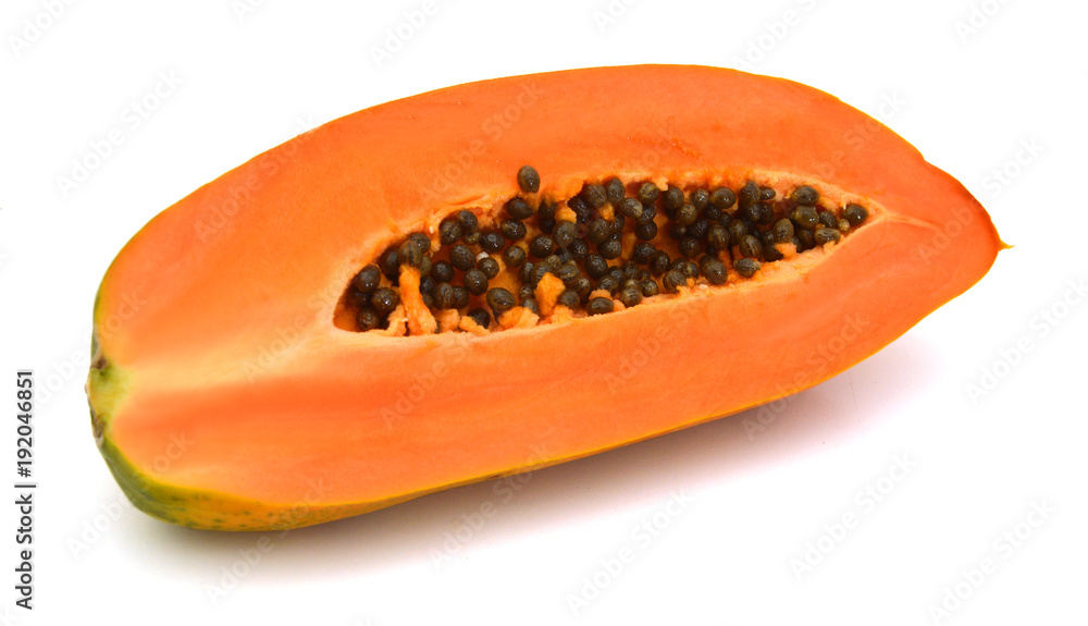 papaya in white background papaya in white background