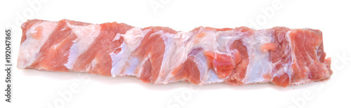 object on white - food raw pork rib