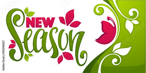 New Season,  Spring  Collection Arrival, vector template design