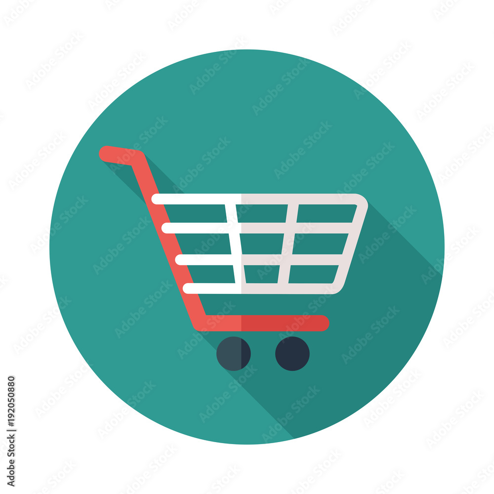 Shopping mall cart isolated vector icon Shopping mall cart isolated vector icon