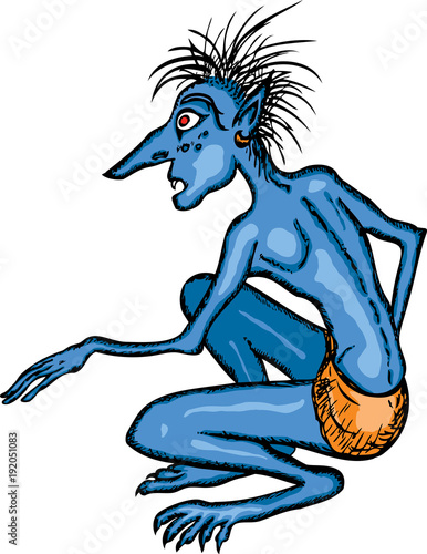 Fairytale troll in wait