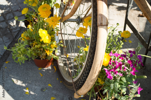 Bicicleta con flores