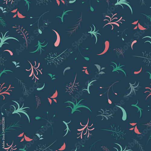 Vector seamless colorful floral pattern