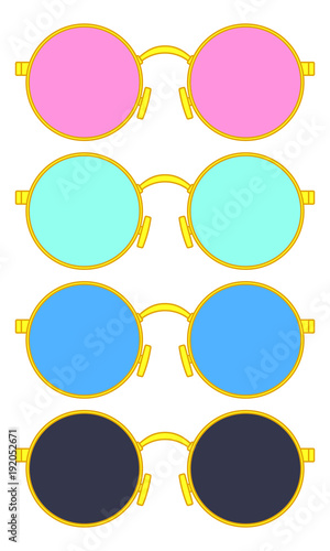 Sunglasses set illustration