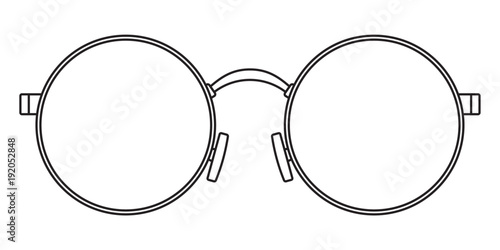 Round eyeglasses illustration