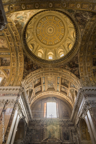 Interior in Gesu Nuovo church in Naples