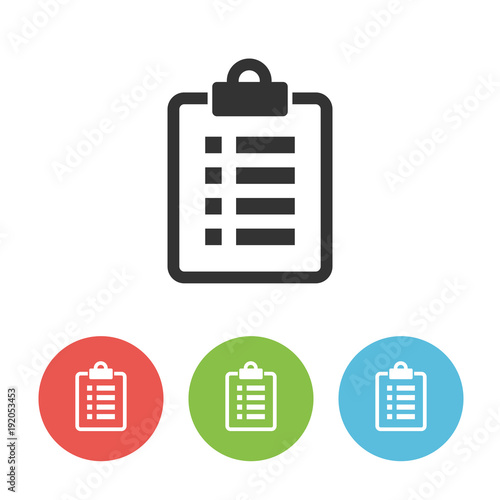 Checklist board vector flat icon