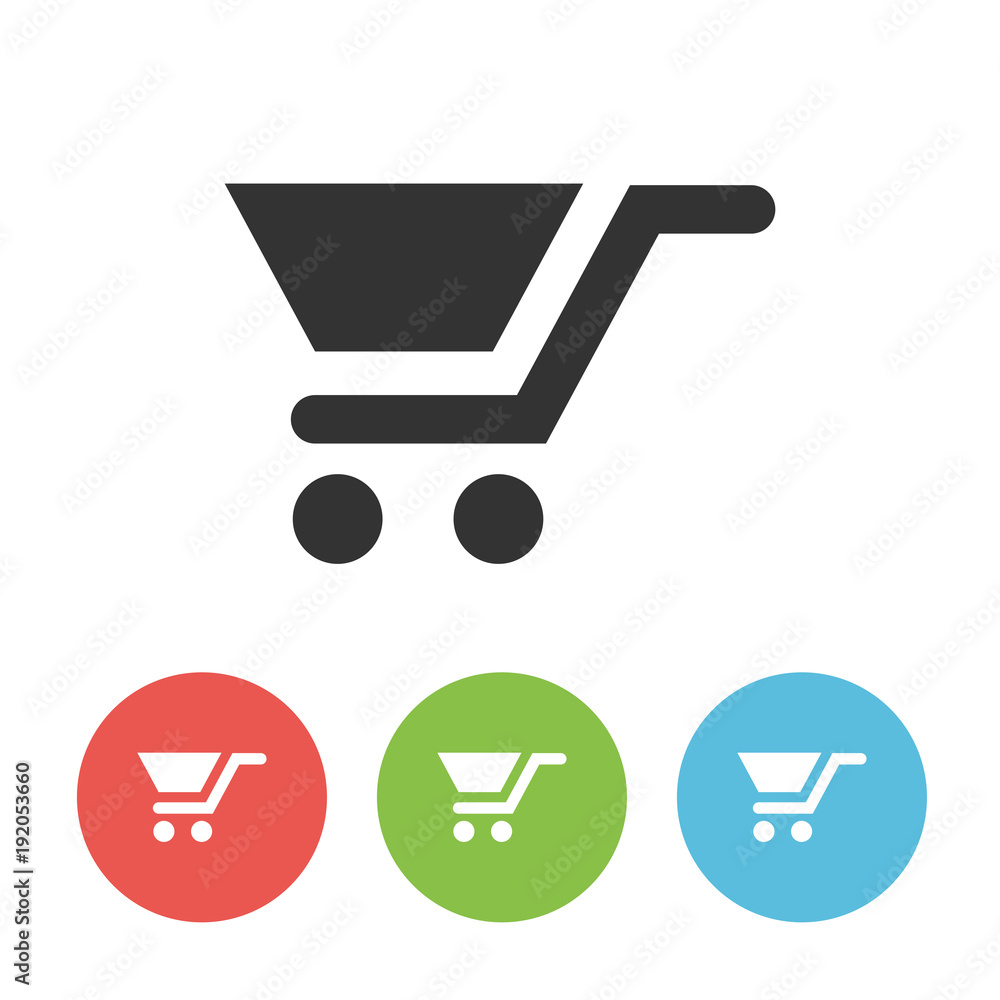 Single vector icon of shopping cart Single vector icon of shopping cart