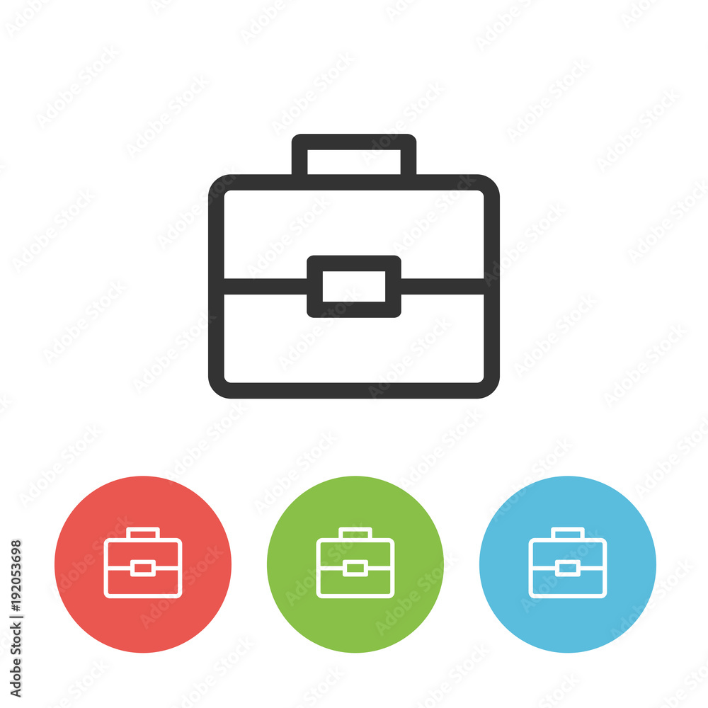 Vector icon of business case Vector icon of business case