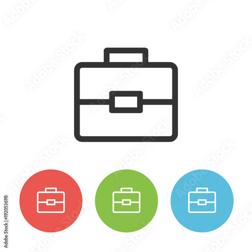 Vector icon of business case