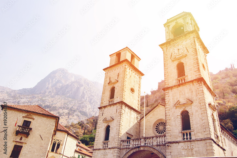Church of Saint Tryphon in the old town of Kotor, Montenegro.
