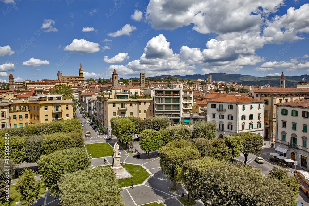 Panorama Arezzo. View from above. Italy