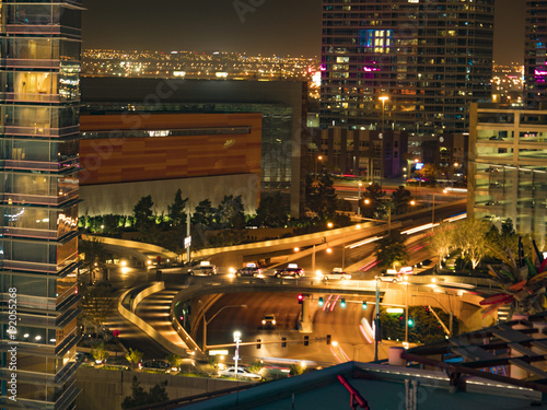 Photography 4K City Lights and Traffic at Night with Modern Buildings and Pretty Background