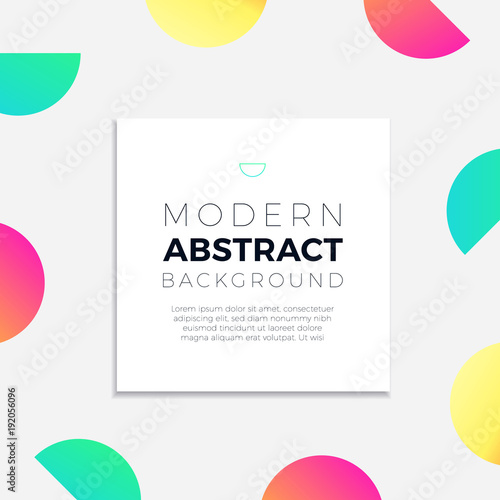 Abstract Colorful Semicircle Sign Banner Background