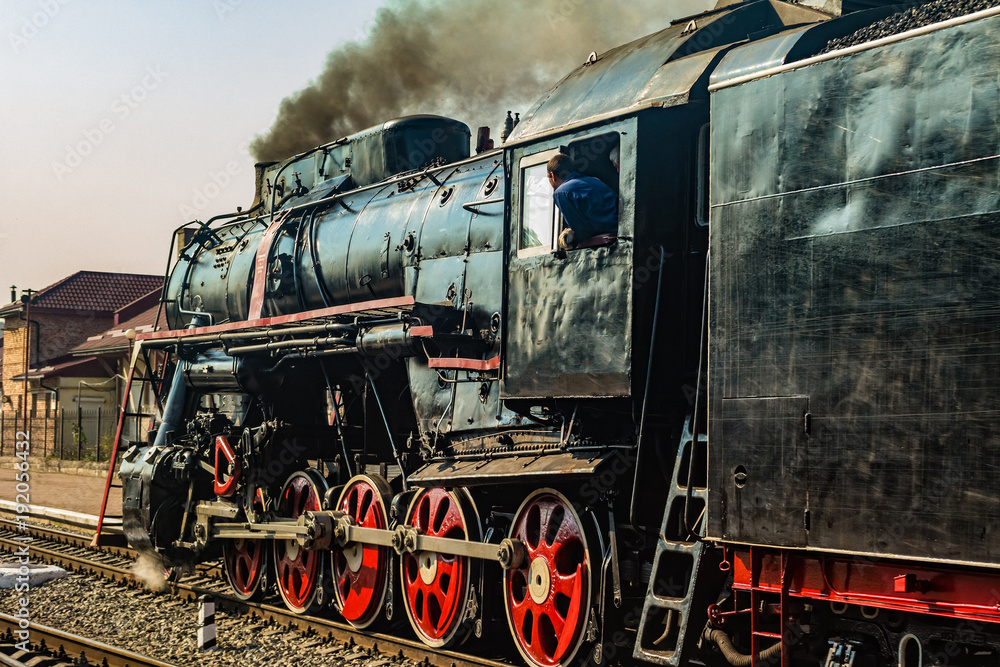 Fototapeta premium Old steam locomotive.