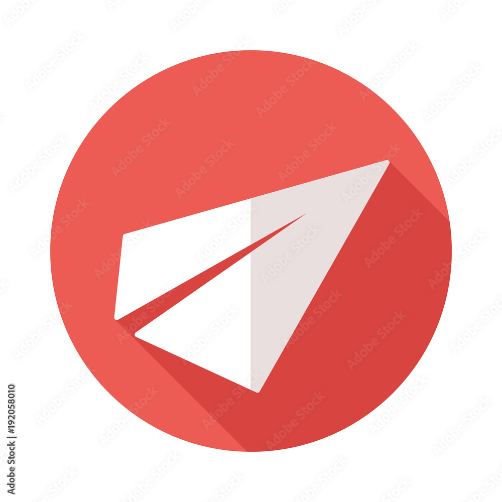 Paper plane, message symbol flat vector icon Paper plane, message symbol flat vector icon