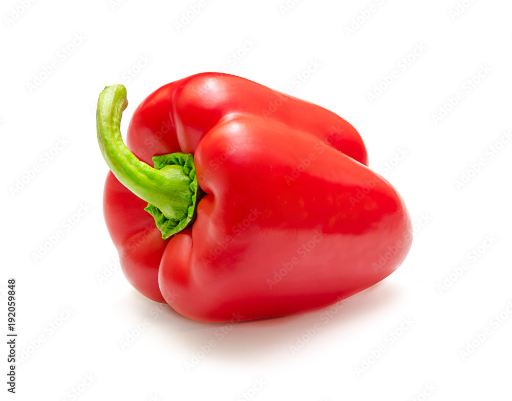 Big, red ripe pepper isolated on white background Big, red ripe pepper isolated on white background