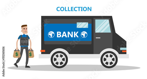 Money collector truck.