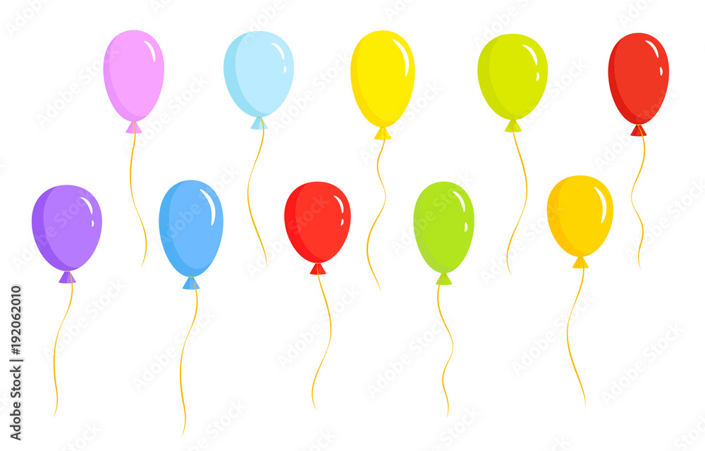 Colorful balloons set