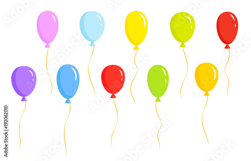 Colorful balloons set