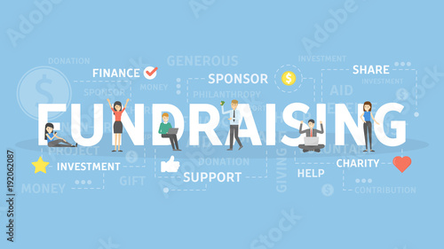 Fundraising concept illustration.