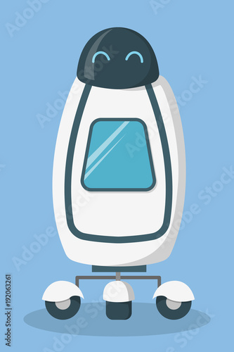 Future robot isolated.