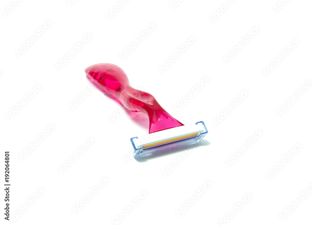 pink razor isolated on the white pink razor isolated on the white