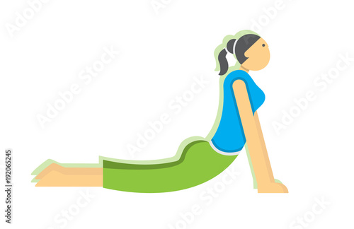 girl stretching,a healthy lifestyle, physical exercise, morning exercises, warming up before physical training,vector image, flat design, cartoon character