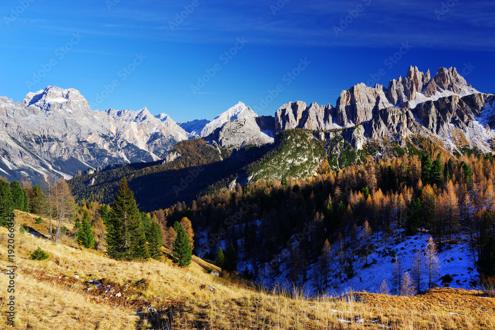 Croda da Lago in the Dolomites, Italy, Europe