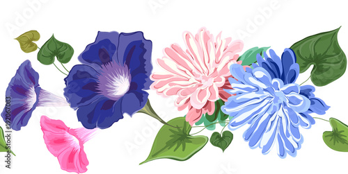 flowers conw aster card brush